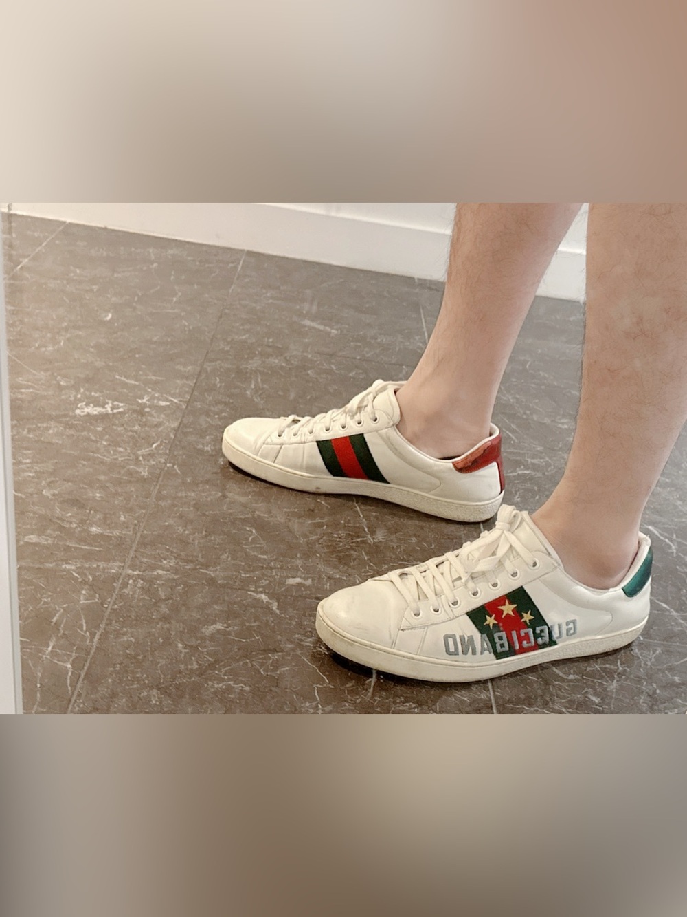 Gucci White Leather Sneakers